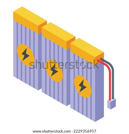 Drone battery pack icon isometric vector. Aerial camera. Future pilot