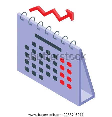 Calendar plan icon isometric vector. Media content. Web market