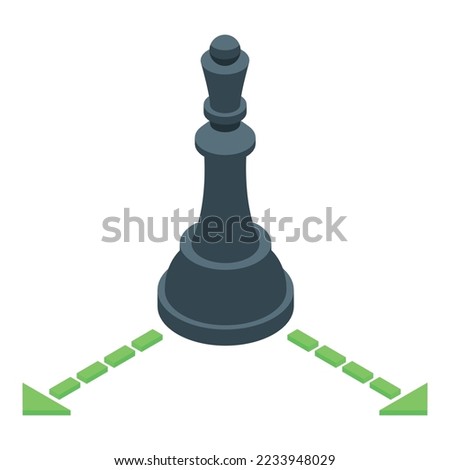 Strategy move icon isometric vector. Media plan. Digital time