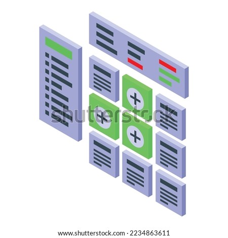 Content plan icon isometric vector. Social media. Service market