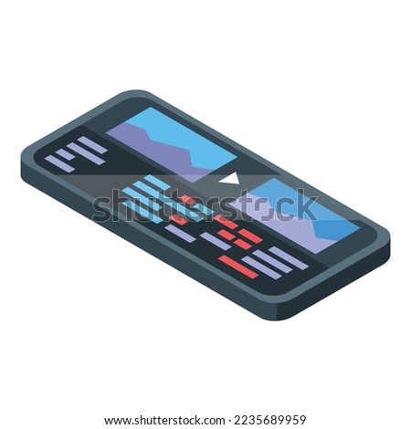 Digital content icon isometric vector. Media plant. Market service