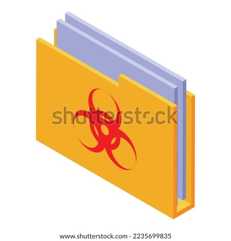 Antivirus folder icon isometric vector. Security data. Computer safe