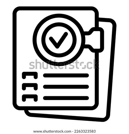 Folder key point icon outline vector. Business word. Top list