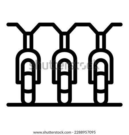 Bike share place icon outline vector. Parking system. Smart transport