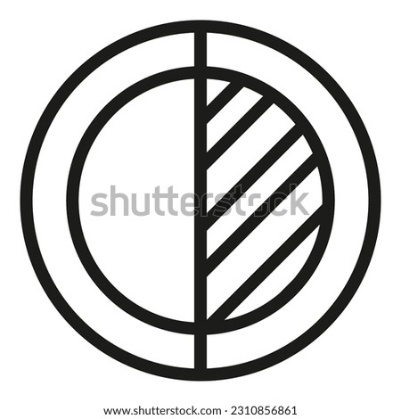 Circle edit icon outline vector. Stroke tool. Interface scale