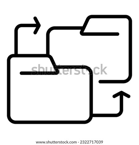 Change file folder icon outline vector. Business project. Workflow team