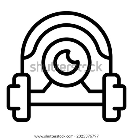 Super hd camera icon outline vector. Online communication. Video conference