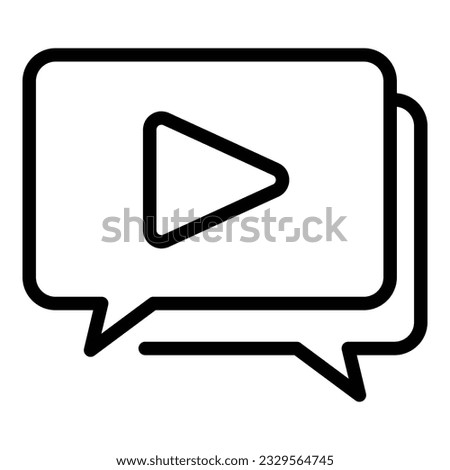 Video chat icon outline vector. Online webinar. Screen training