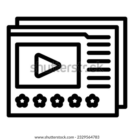 Video webinar icon outline vector. Computer online. Movie call