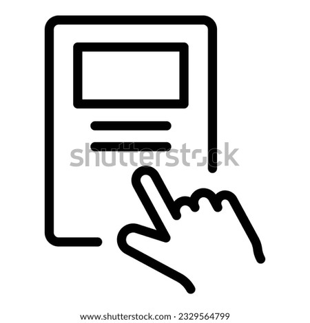 Click online tutorial icon outline vector. Video computer. Call movie