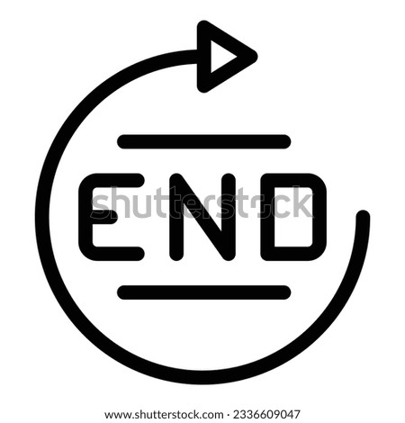 End time duration icon outline vector. Hour timer. Web date