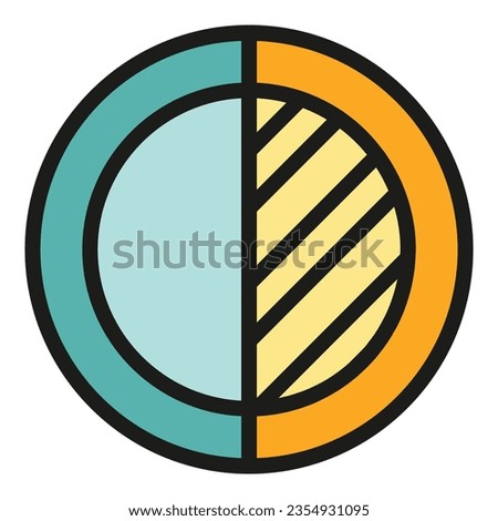 Circle edit icon outline vector. Stroke tool. Interface scale color flat