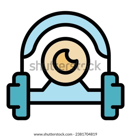 Super hd camera icon outline vector. Online communication. Video conference color flat