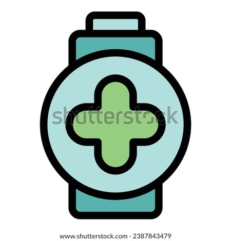 Battery plus energy icon outline vector. Load status. Charge electric color flat