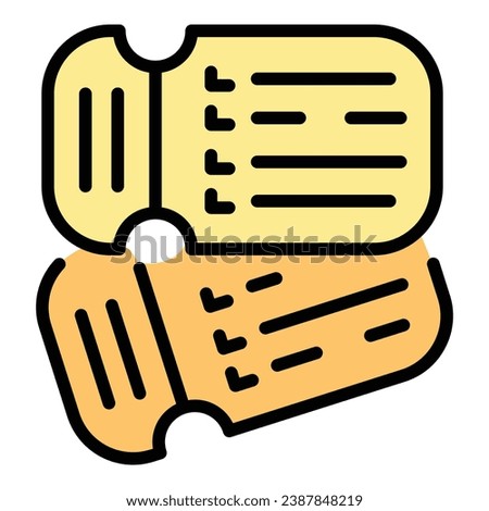 Train ticket icon outline vector. Railway signal. Track barrier color flat