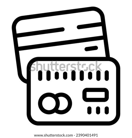 Credit card wishlist icon outline vector. My locator. Online order