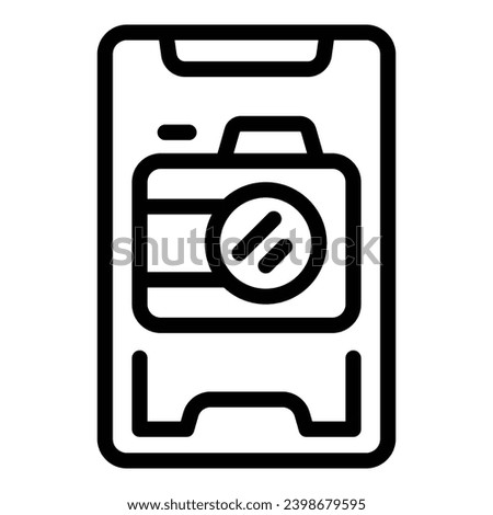 Mobile photo camera icon outline vector. Shooting smartphone option. Capturing camera phone.
