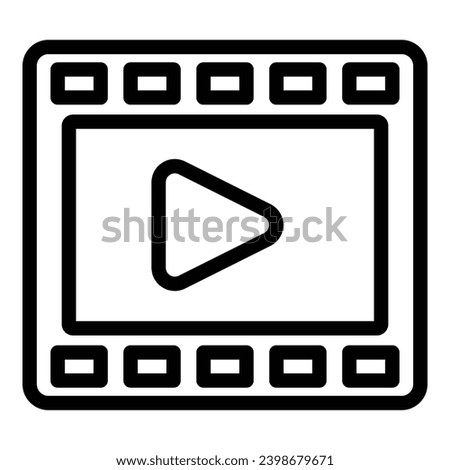 Video clip player icon outline vector. Shooting and filming photo camera. Capture pictures device