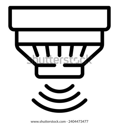 Gas detector meter icon outline vector. Toxic home leak. Smoke fire check