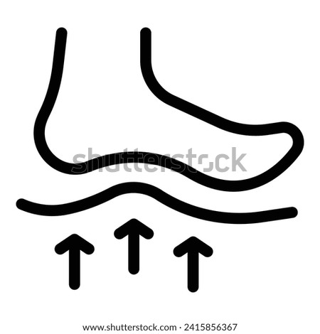 Lower feet support icon outline vector. Feet valgus. Inserts linear