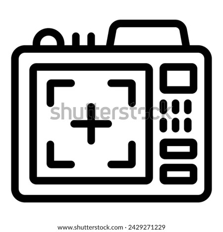 Filming adventure sport camcorder icon outline vector. Electronic modern tiny camera. Go pro action cam