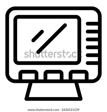 Compact camera icon outline vector. Go pro modern gadget. Adventure electronic device