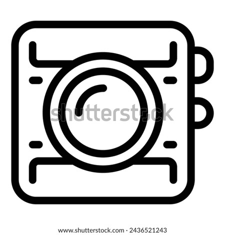 Adventure camera icon outline vector. Go pro shooting device. Motion record equipment