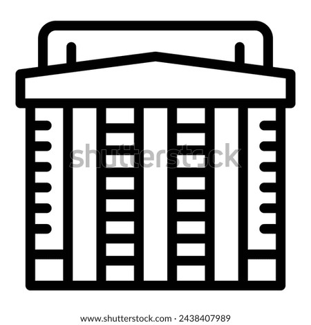 Opera house building icon outline vector. Viennese culture. Metropolis cultural landmark