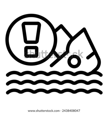 Cruise wreck icon outline vector. Marine insurance. Pirate wreck mishap