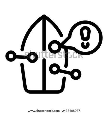 Cruise ship wreck icon outline vector. Help support. Marine insurance