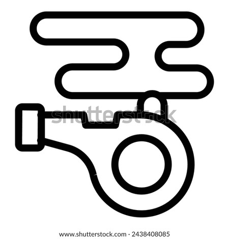 Survival whistle icon outline vector. Ship accident ocean. Vessel open