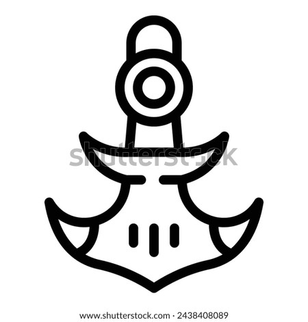 Ship anchor icon outline vector. Ship ocean wreck. Marine accident