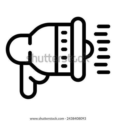 Help people megaphone icon outline vector. Ship lifeboat. marine vessel