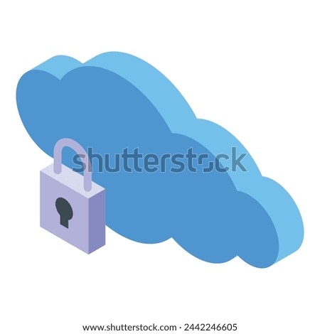 Cloud data support icon isometric vector. Content software. Site marketing