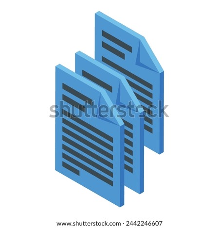 New digital folders icon isometric vector. New modern design. Access electronic product