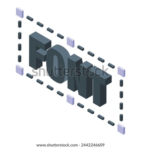 New site font icon isometric vector. Screen business electronic. Desktop monitor page