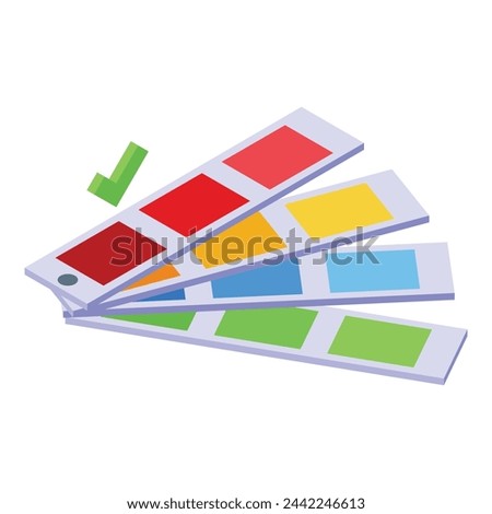 Colorful web palette icon isometric vector. Responsive web design. Electronic page