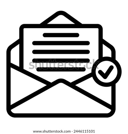 Letter correspondence icon outline vector. Mailbox distribution. Mail office envelope delivery