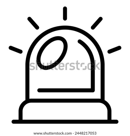 Warning siren icon outline vector. Rescue alert system. Emergency first aid