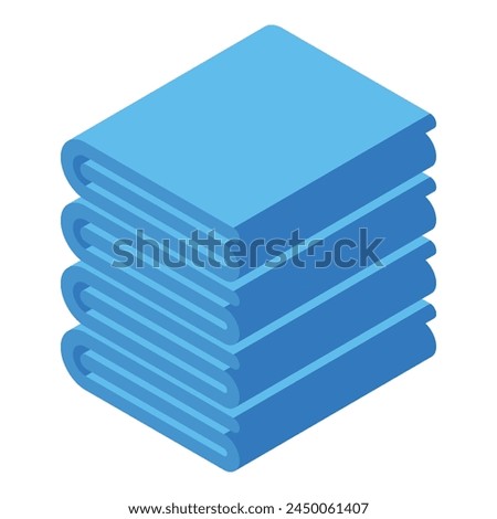 Adult diaper stack icon isometric vector. Baby care. Soft elastic