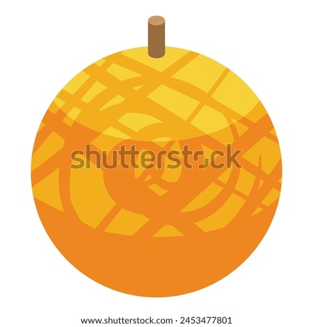 Worm in autumn apple icon isometric vector. Cute silk insect. Bug life food