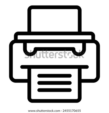 Home printer icon outline vector. Toner ink. Art machine