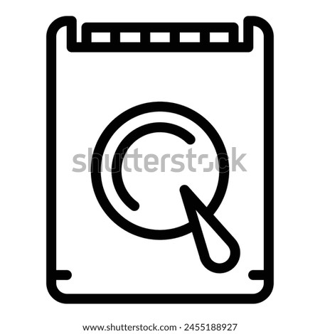 Old hdd icon outline vector. Data memory. Storage code
