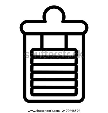 Vector illustration of a clipboard icon with multiple lined papers, in black and white