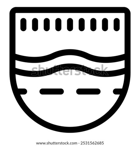 Simple black outline icon representing the city of basel in switzerland