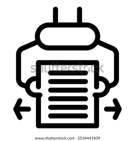 Robot is holding a document and checking for errors in a concept about artificial intelligence proofreading software