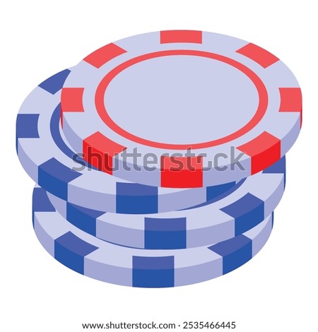 Three casino chips are lying on top of each other, representing the gambling industry