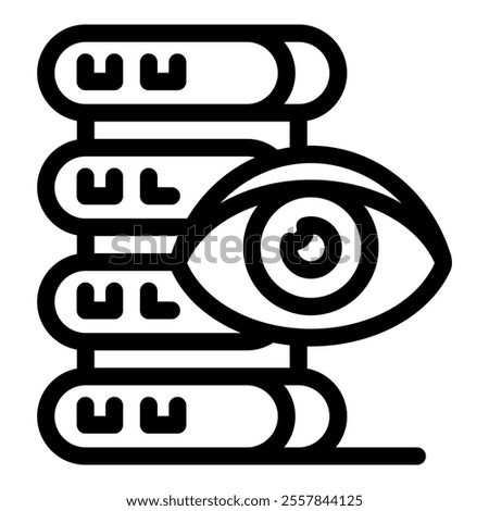 Eye monitoring data storage, symbolizing data analysis, observation, and security in digital environments