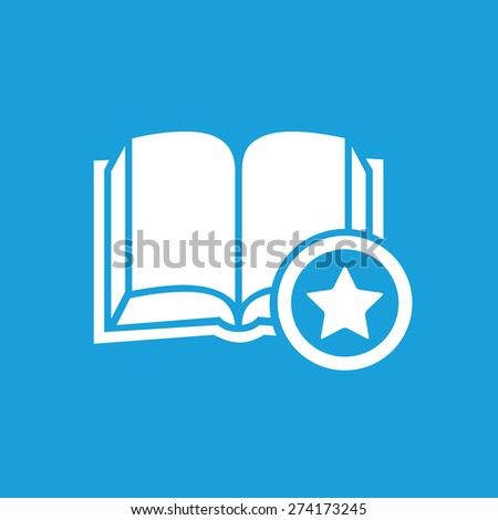 Image of a book and star sign near it on blue background