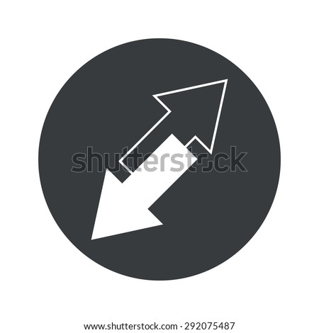 2 arrows icon simple. Illustration of 2 arrows icon vector isolated on white background for web and digital